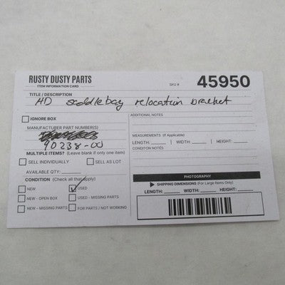 Harley Davidson Genuine Saddlebag Relocation Support Bracket 90238-00
