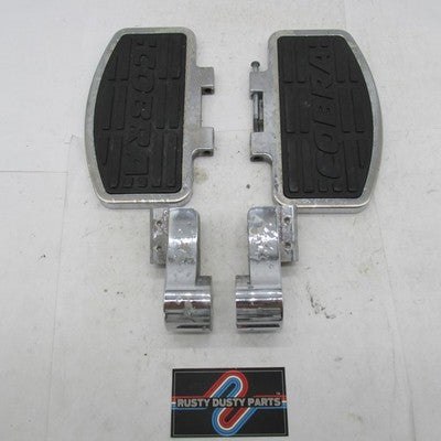 Pair of Cobra Classic Passenger 8"x5" Floorboards Footboards 06-3640