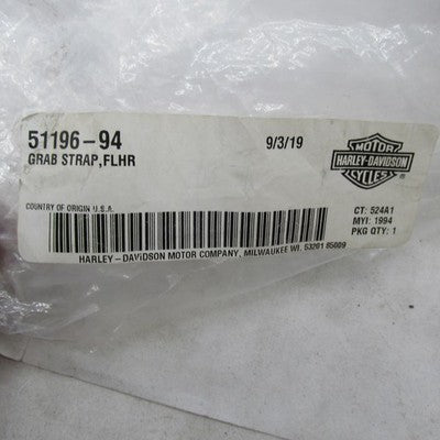 Harley-Davidson OEM Road King FLHR Passenger Grab Strap 51196-94