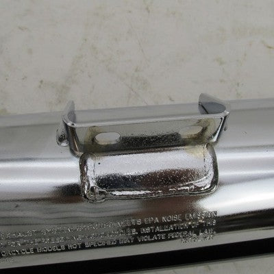 Harley Davidson OEM Stock Blunt Cut Single Muffler with Blk Heat Shiel