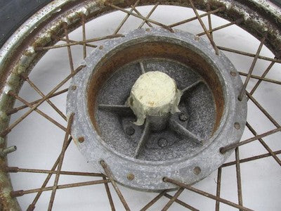 Vintage Trials Bike Rear  18X4.0" Wheel w/ Dunlop Trials Tire