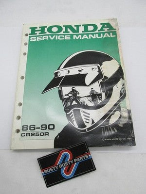 Honda Official Factory 1986-1990 CR250R Shop Service Manual Book