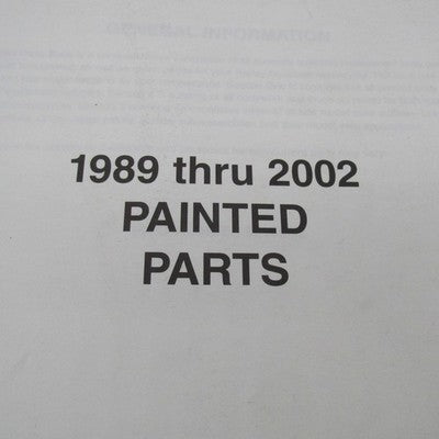 Harley Davidson Official Factory 1989-2002 Painted Parts Catalog 99489