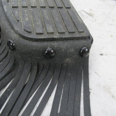 Harley OEM Gloss Black Rider D Footboards w/ Studded Leather Fringe 51