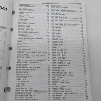 Harley Davidson Official Factory 2008 Touring Models Parts Catalog 994