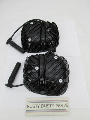 Indian OEM NOS Front Rear Rocker Box Covers, Black 5633835-266 5633834