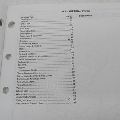 Harley-Davidson Official Factory 2003 Dyna Police Models Parts Catalog