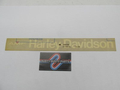 Harley Davidson Genuine NOS Center AMF Logo Fuel Tank Decal 61142-76