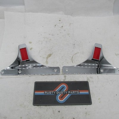 Pair of Harley OEM Chrome Sissy Bar Mounts Sideplates Brackets 52800-9