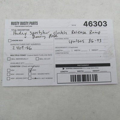 Harley Davidson OEM Clutch Release Ramp + Bearing Plate 883 1200 86-93