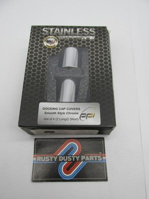 Pro Pad NOS 4 Docking Station Caps, Smooth Chrome 3550-0298 | CDSC-SMT