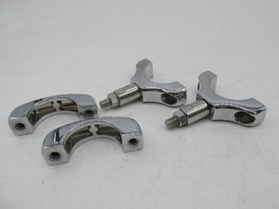 Harley Davidson Chrome Windshield Mounting Fork Clamps Style Used