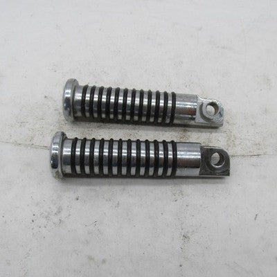 Pair of Harley Davidson OEM Chrome Rubber O-Ring Passenger Footpegs 49