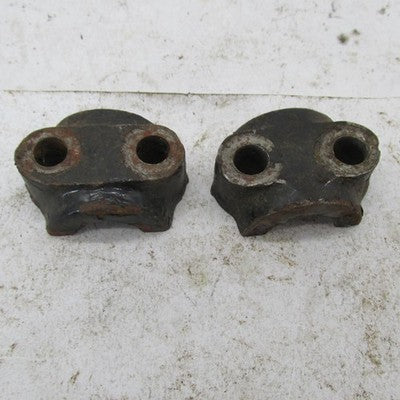Pair of Vintage Triumph BSA Early Pre Unit Front Axle Fork Covers Clam