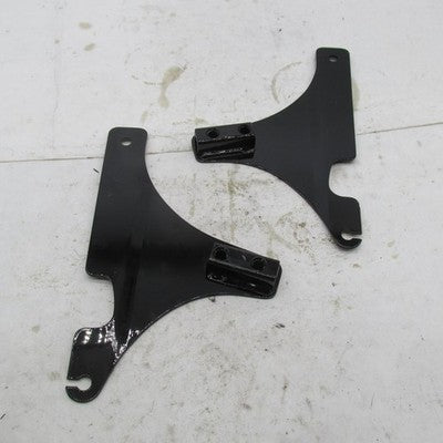 Pair Harley OEM Gloss Black Sissy Bar Side Plate Kit 84-95 FXSTC FXSTS
