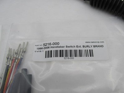 Burly NOS Harley 04-06 XL 12" Jail Bar Cable Kit, Black Vinyl 0610-191
