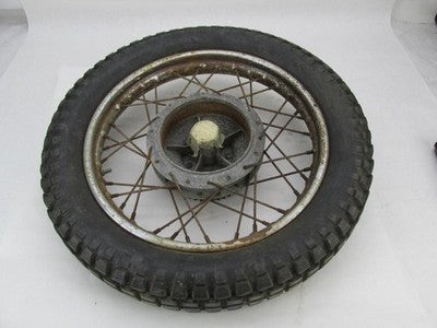 Vintage Trials Bike Rear  18X4.0" Wheel w/ Dunlop Trials Tire