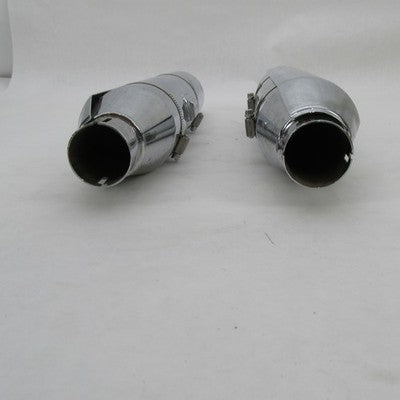 Pair of Harley OEM Twin Cam Softail Chrome Mufflers w/ Shields 65090-0