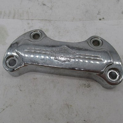 Harley Davidson Genuine Chrome Bar Shield Logo Handlebar Riser Clamp 5