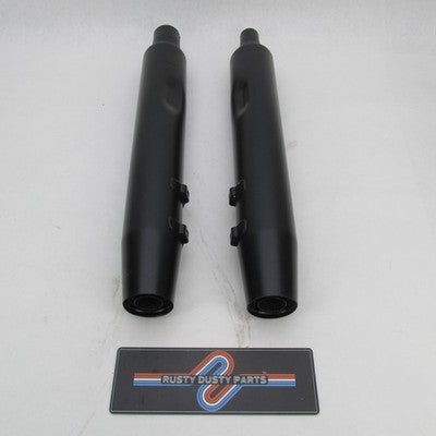 Set of Harley Davidson Genuine Stock Black Muffler 17+ 64901268, 64901