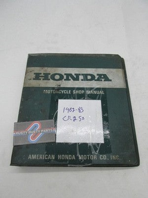 Honda Official Factory 1982-1983 CR250R Shop Service Manual Book