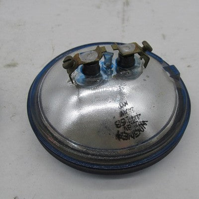 Pair of Wagner VTG 4-1/2" PAR36 Sealed Beam Police Spot Lamps Blue 12V