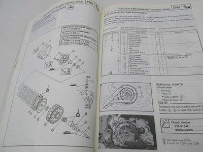 Yamaha Factory 1995 YZ250G1 Owner's Service Manual  LIT-11626-63