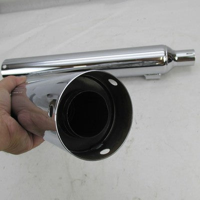 Pair of Harley Genuine OEM '06 Softail Chrome Slip-On Mufflers 80484-0