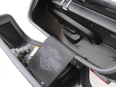 Pair of Harley-Davidson Genuine NOS FLDE Black Rigid Mount Saddlebags