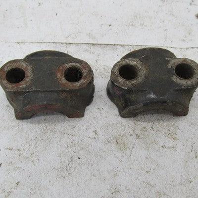 Pair of Vintage Triumph BSA Early Pre Unit Front Axle Fork Covers Clam