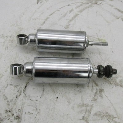 Pair of Harley OEM Softail CHROME Profile Low Rear Suspension Shocks 5