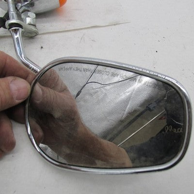 Harley Davidson Pair of Chrome Rear View Mirrors with Bullet Amber Tur
