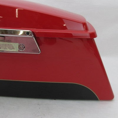 Harley OEM  2010 FLHR Road King Left Saddlebag Scarlet Red Black 90899