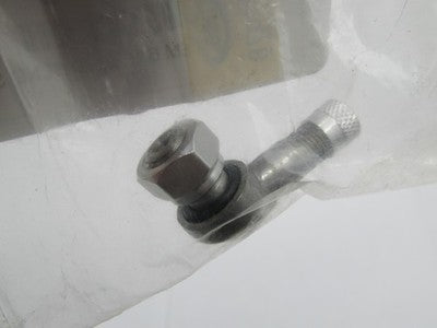 K&L Supply 32-2978 Valve Stem Base, 8mm - 90D Bend - Silver Aluminum