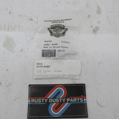 Lot of 2 Harley-Davidson OEM NOS Blind Rivets 8699