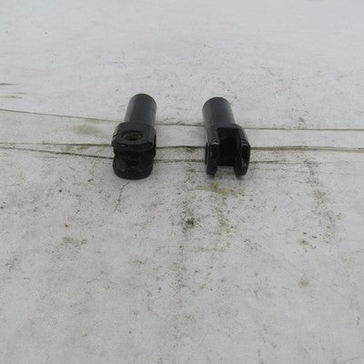 Pair of Harley OEM Gloss Black Passenger Footpeg Support Mounts Clevis