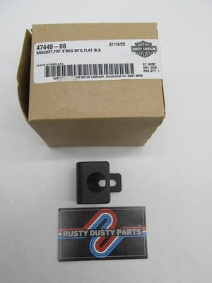 Harley Davidson Genuine NOS Saddlebag Front Mounting Bracket Black 474