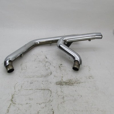 Harley OEM 18-Up M8 Fat Boy Breakout Exhaust Headers w/ Chrome Shields