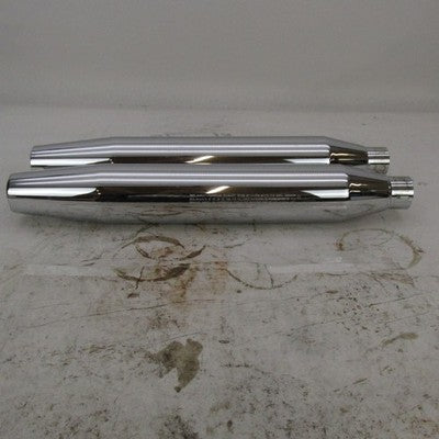 Pair of Harley Davidson OEM Softail Tapered Mufflers Chrome 65358-07 6