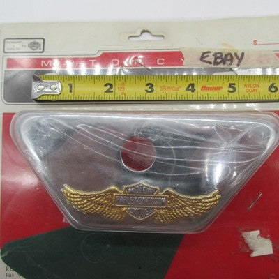 Eagle Iron Chrome Oil Tank Cover w/ Harley-Davidson Bar & Shield Eagle