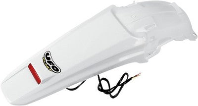 UFO Enduro Rear Fender with Light White HO04603-041