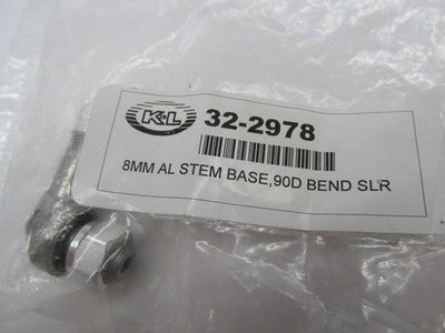 K&L NOS Valve Stem 8mm Stem Base 90 Degree Bend Silver 32-2978