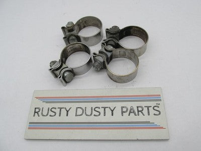 Lot of 4 Harley Davidson Genuine 1.75" 1-3/4" Exhaust Muffler Clamps