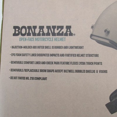 Biltwell NIB Bonanza DOT Helmet XS Gloss Black Spectrum 1001-536-201 |