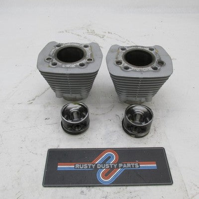 Pair of Harley OEM 86-03 Sportster 883 Silver Cylinder Jugs & Pistons