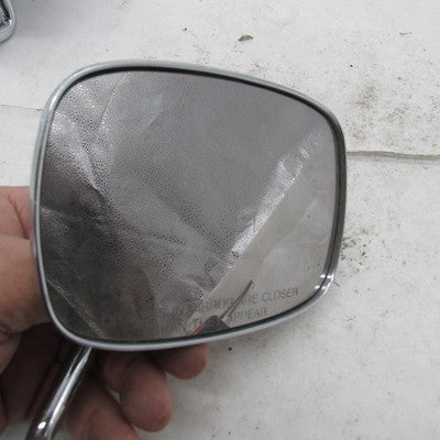 Pair of Harley OEM Chrome Short Stem Mirrors *1 is Cracked* 91875-88 9