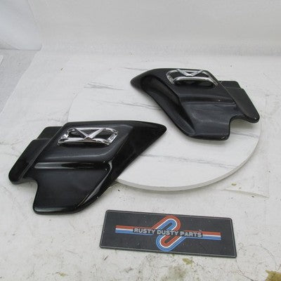 Pair of Harley-Davidson Genuine OEM Chrome Black Side Covers V Trim To