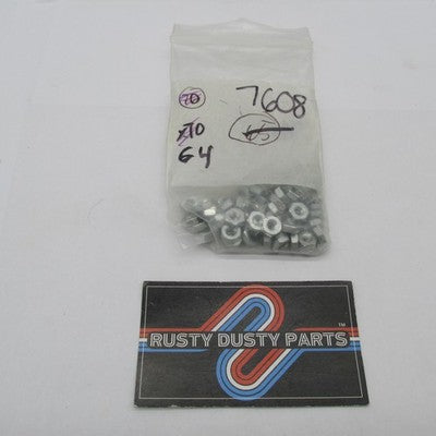 Lot of 64 Harley-Davidson OEM NOS Hex Machine Screw Nuts 7608