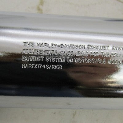 Pair of Harley Davidson OEM 18-28 Softail M8 Slip On Mufflers Chrome 6