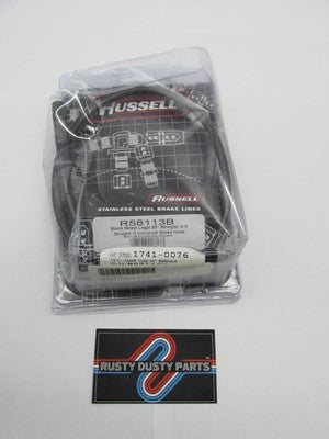 Russell NOS Black 30" Straight Universal Brake Line Hose 1741-0076 R58